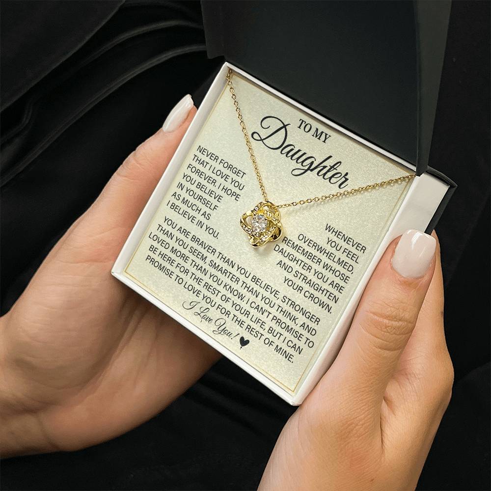 Necklace Gift for Daughter with Crown Message Card