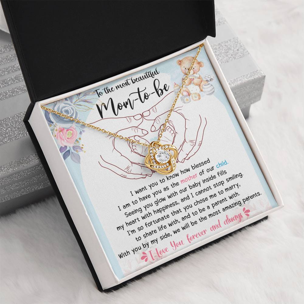 Beautiful Mom-to-Be Necklace – Pregnancy Gift with Heartfelt Message