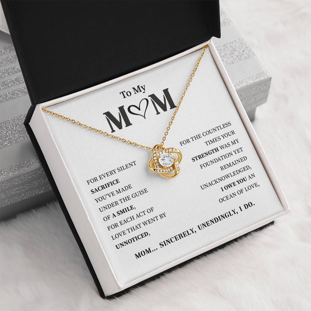Necklace Gift for Mom with Heartfelt Appreciation Note