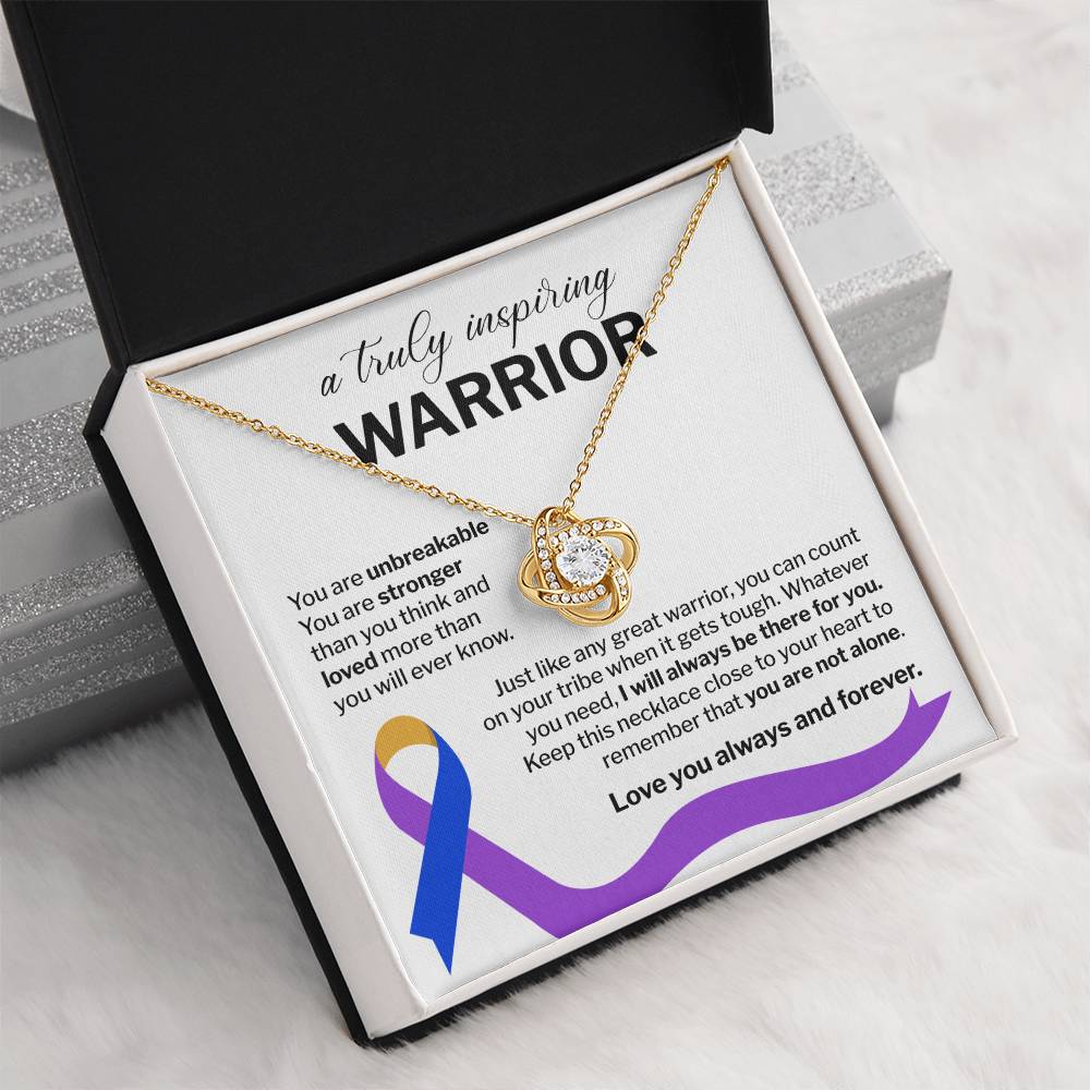 Inspiring Warrior Necklace Gift with Message Card
