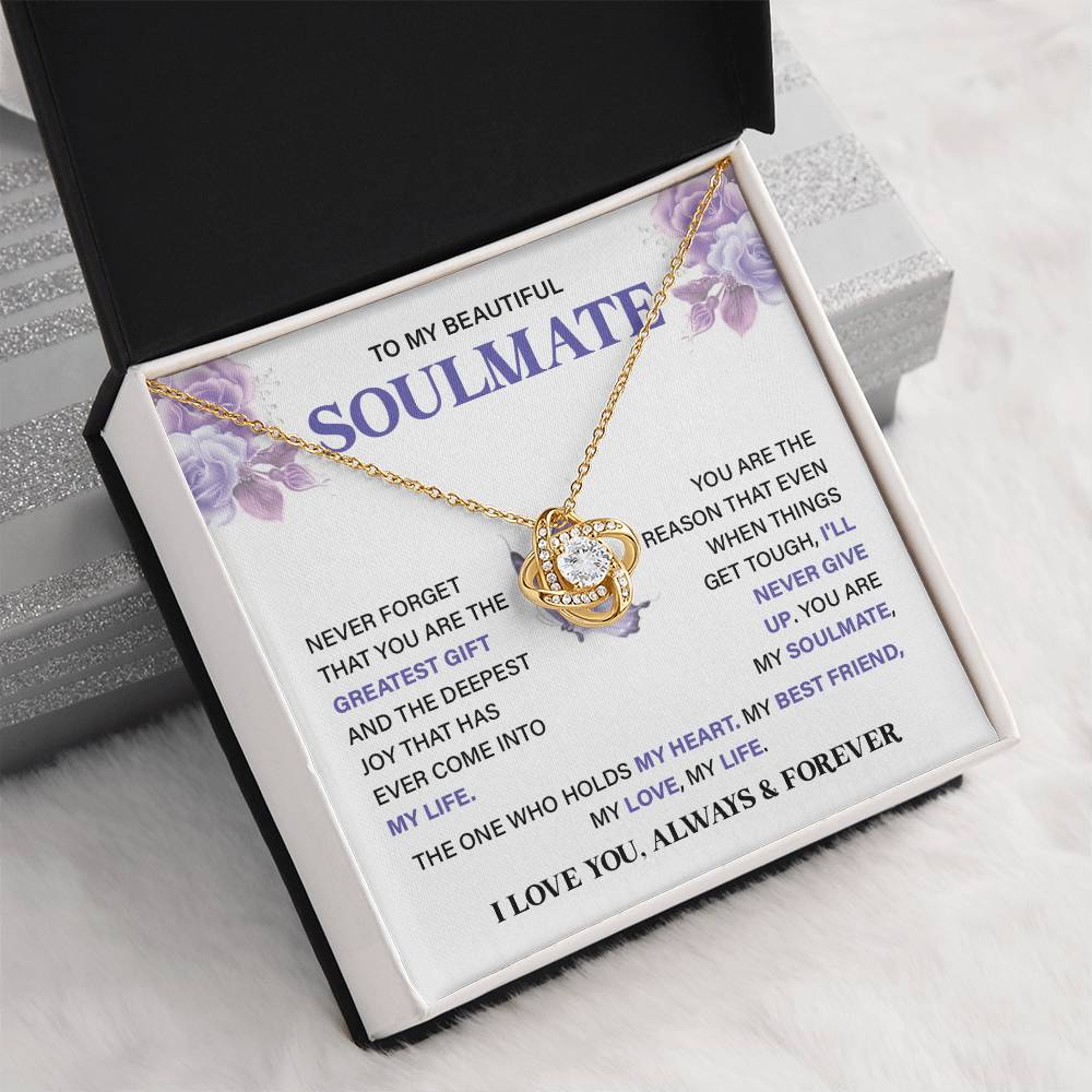 Soulmate Necklace Gift for Her – Card & Gift Box
