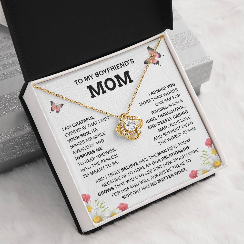 Boyfriend Mom Necklace Gift – Message Card Box