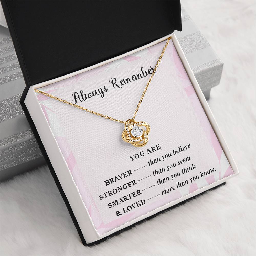 Always Remember Necklace – Encouragement Gift for Her Strength & Bravery