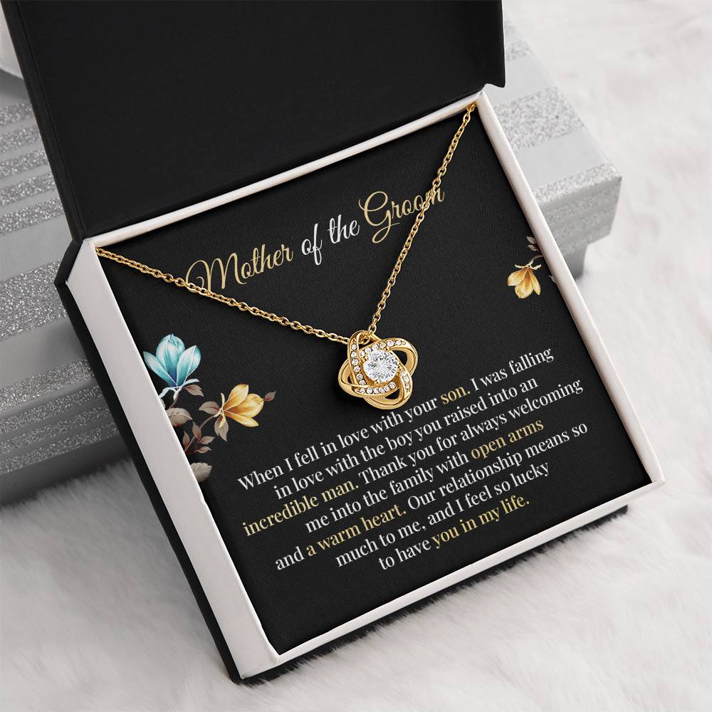 Mother of Groom Necklace Gift – Message Card Jewelry