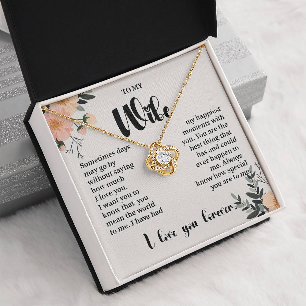 Wife Necklace Gift with Love You Forever Message