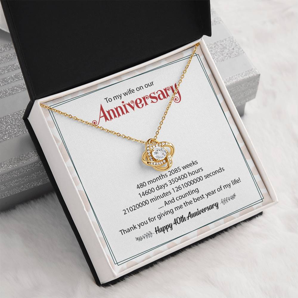 To My Wife On Our Happy 40th Anniversary Thank You For Give Me The Best Year Of My Life
