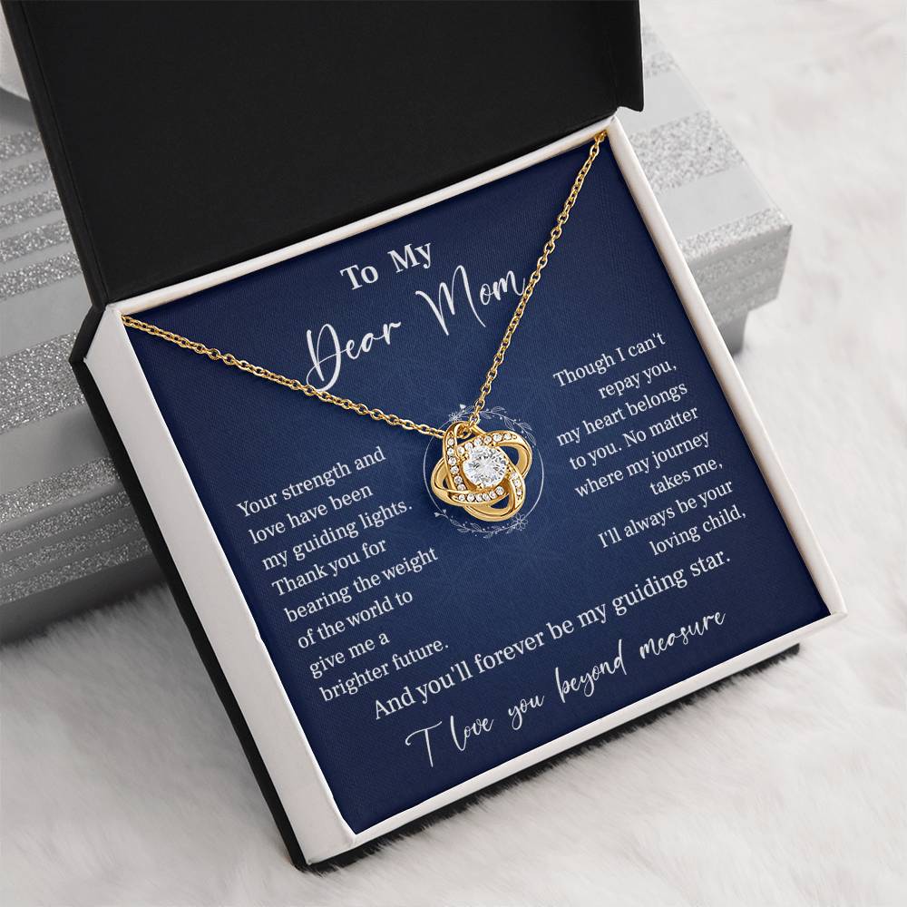 To My Mom Necklace Gift – Guiding Star Message Card from Daughter or Son