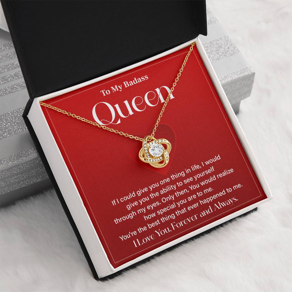Badass Queen Necklace Gift – Love You Always Note