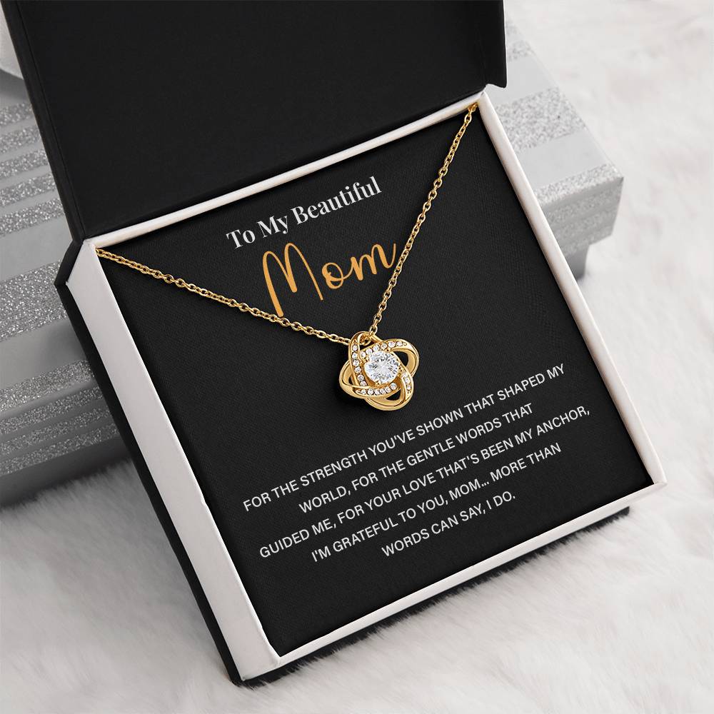 Mom Necklace Gift From Child With Thank You Message