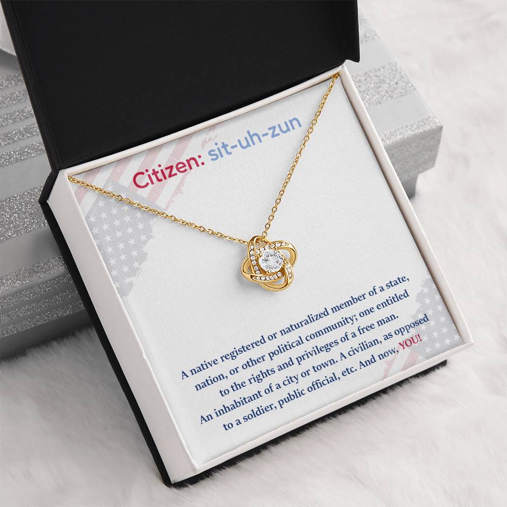 Citizen Gift Necklace – Definition Card for Women