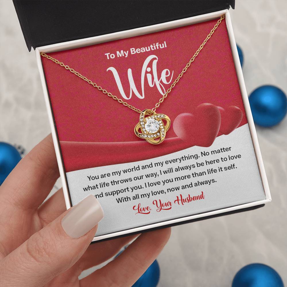 Wife Necklace Gift from Husband – Message Card Box