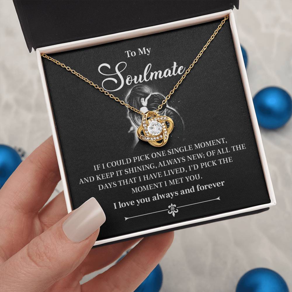 Soulmate Necklace Gift for Her – with Message Card