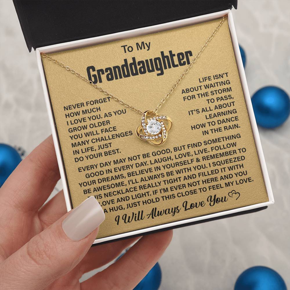 Granddaughter Necklace Gift With Life Advice Card