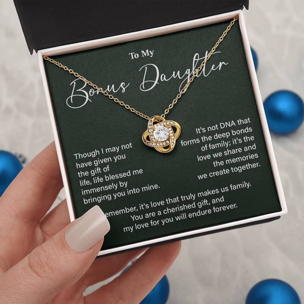 Bonus Daughter Gift from Stepparent with Love Knot