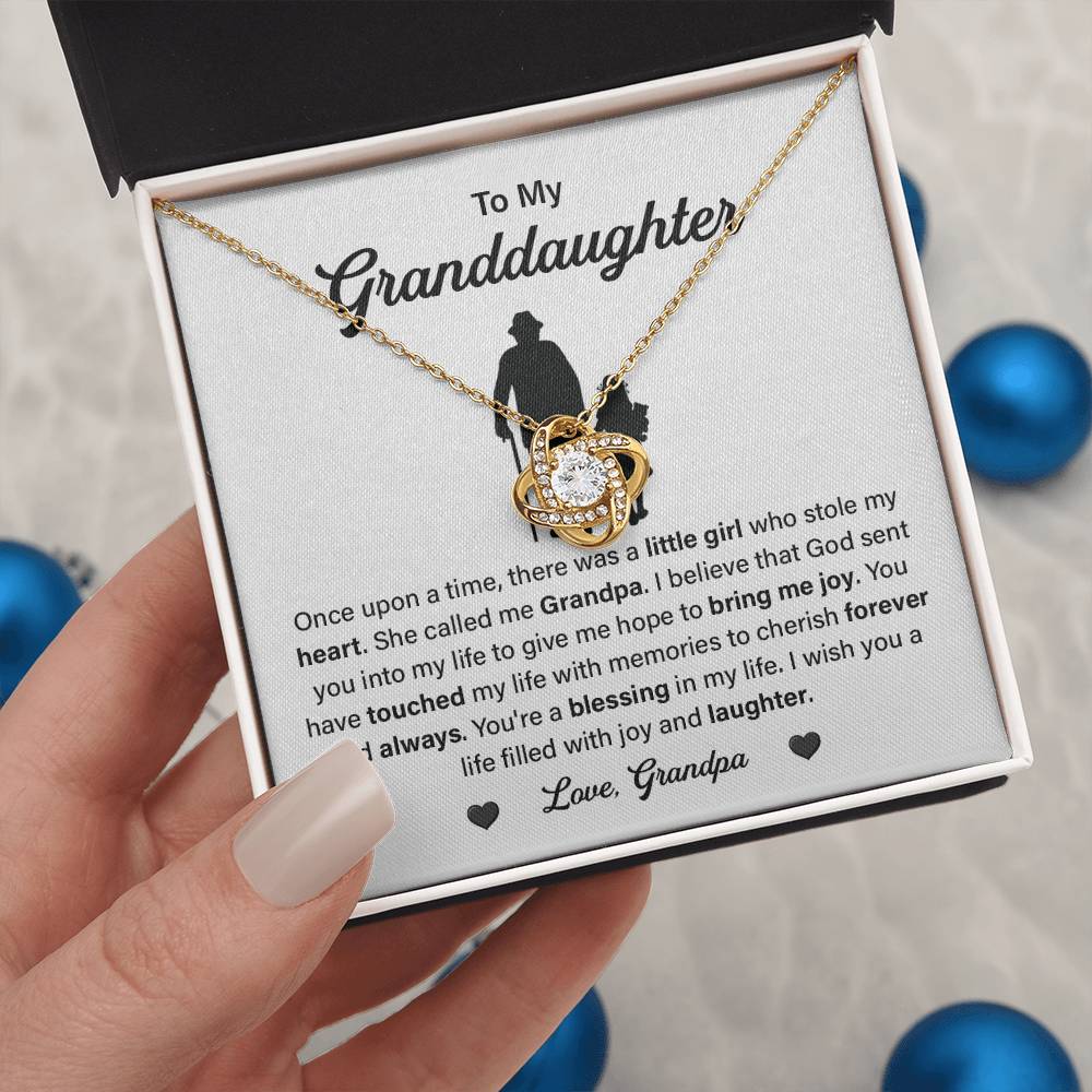 Gift From Grandfather to Granddaughter Necklace