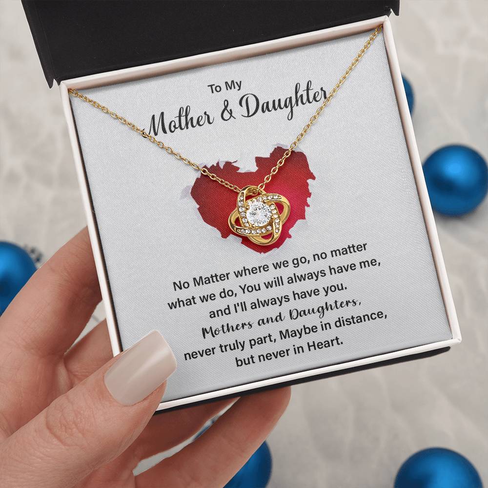Mother and Daughter Necklace Gift – with Gift Box