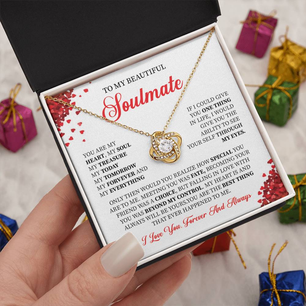 Soulmate Necklace Gift for Her with Gift Box