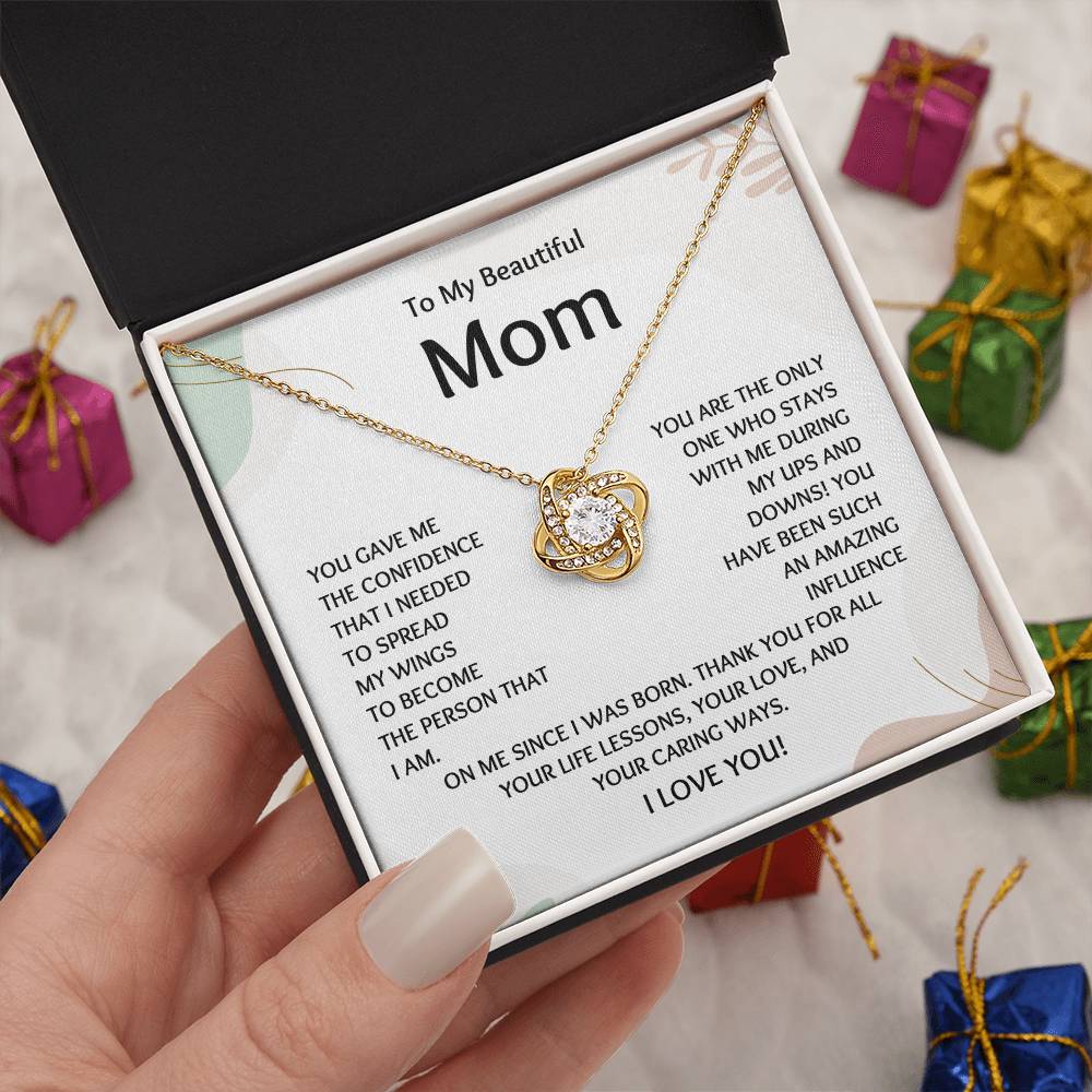To My Beautiful Mom Necklace – Heartfelt Gift