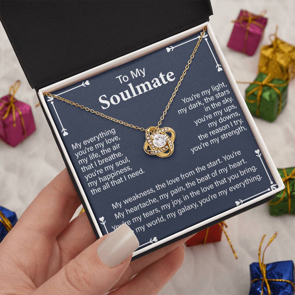Soulmate Gift Necklace for Partner – with Message Card