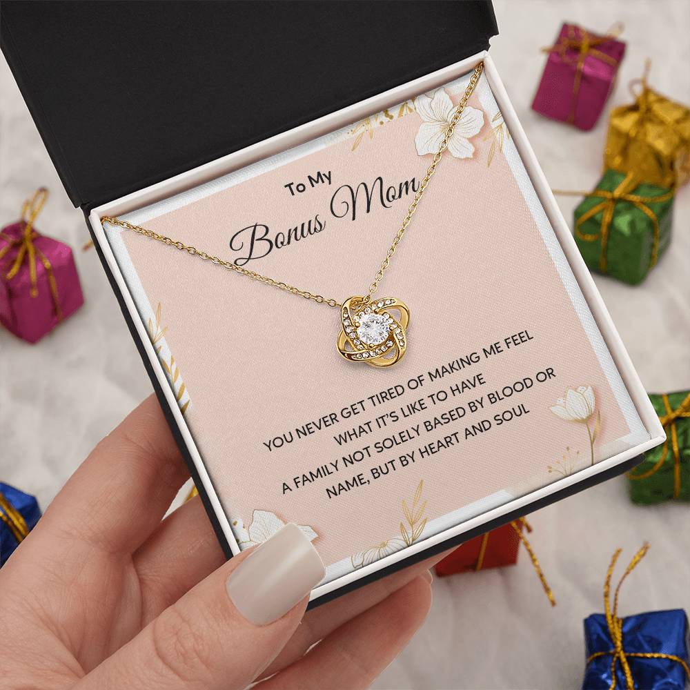 Bonus Mom Necklace Gift With Message Card