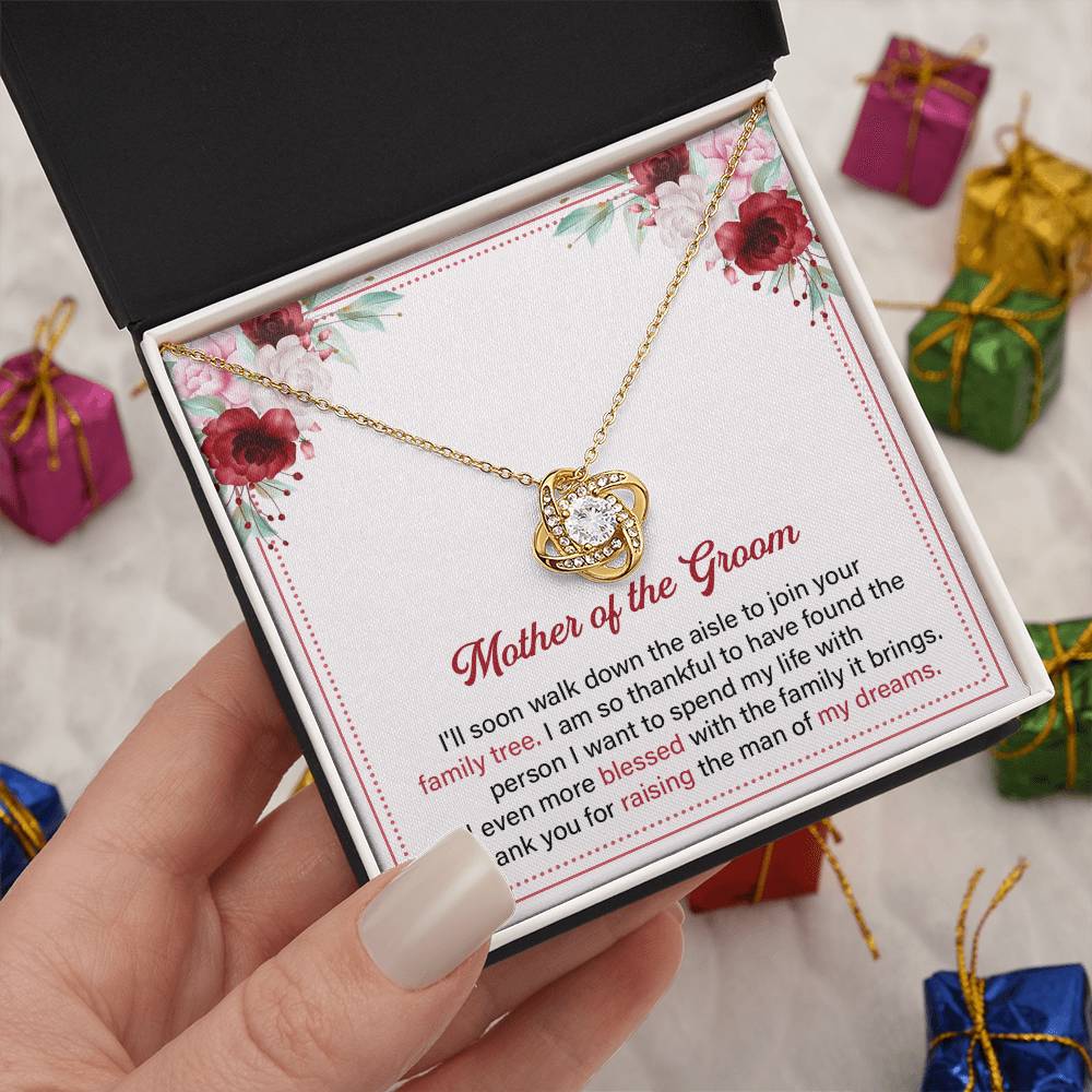 Mother of the Groom Necklace Gift With Message Card