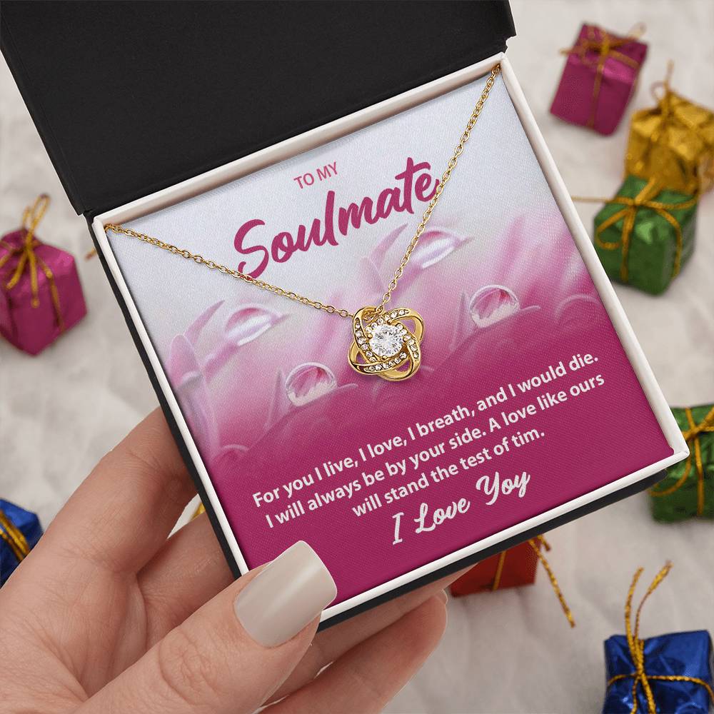 Romantic Soulmate Necklace Gift – Message Card Jewelry Box