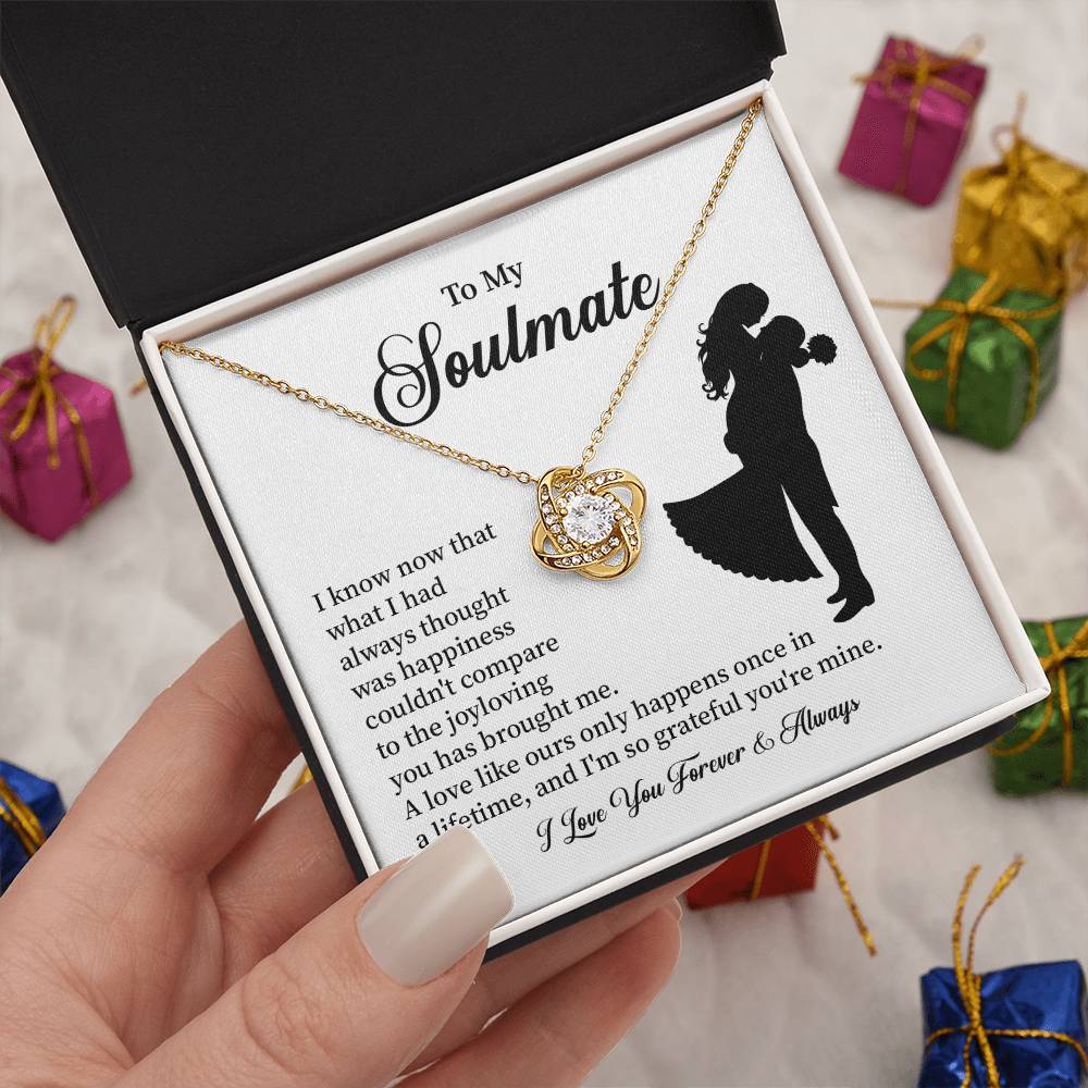 Soulmate Necklace – Gift for Wife or Girlfriend with Romantic Message