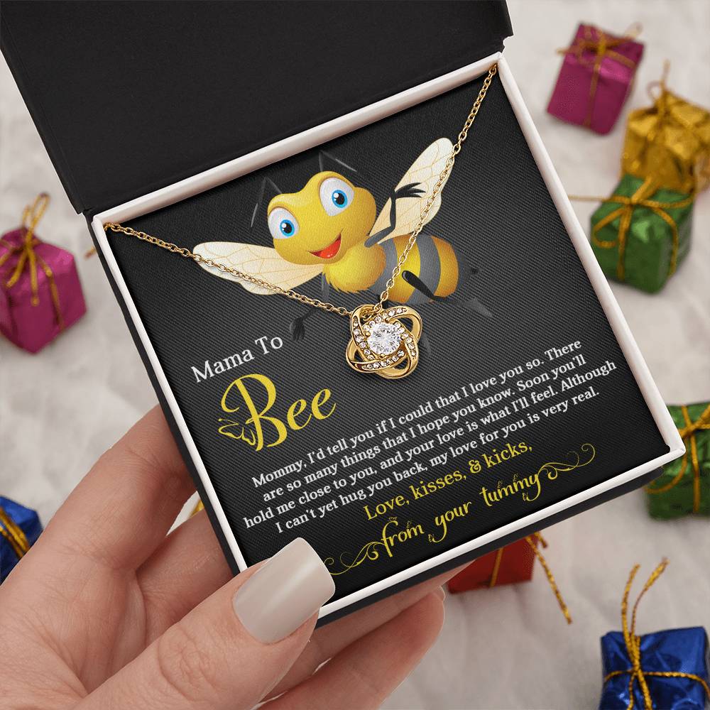 Bee-Themed Mommy to Be Necklace – Gift from Bump with Cute Poem