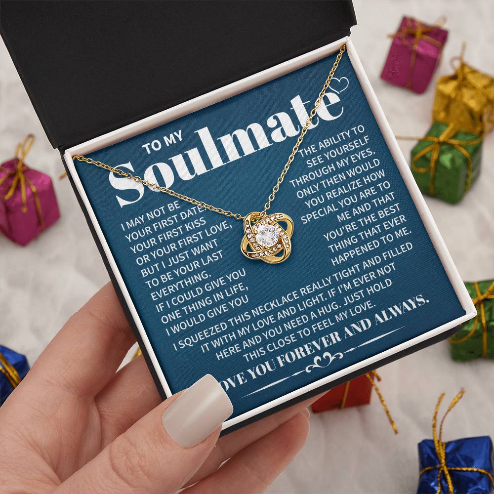 Soulmate Necklace Gift With Deep Loving Message Card