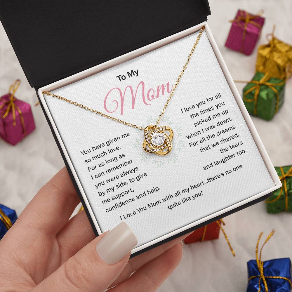Mom Necklace Gift From Child With Heartfelt Message Card