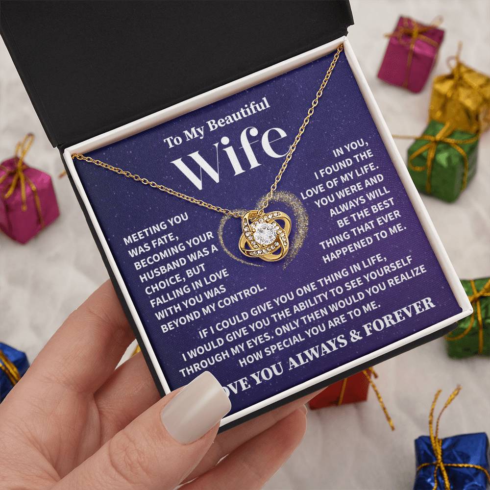 Wife Necklace Gift With Forever Love Pendant for Her