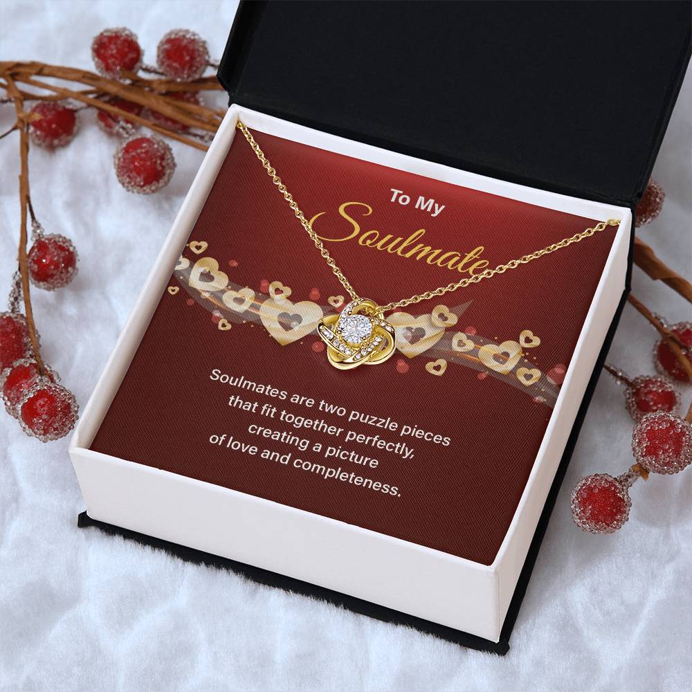 Soulmate Necklace Gift for Her – Gift Box & Card