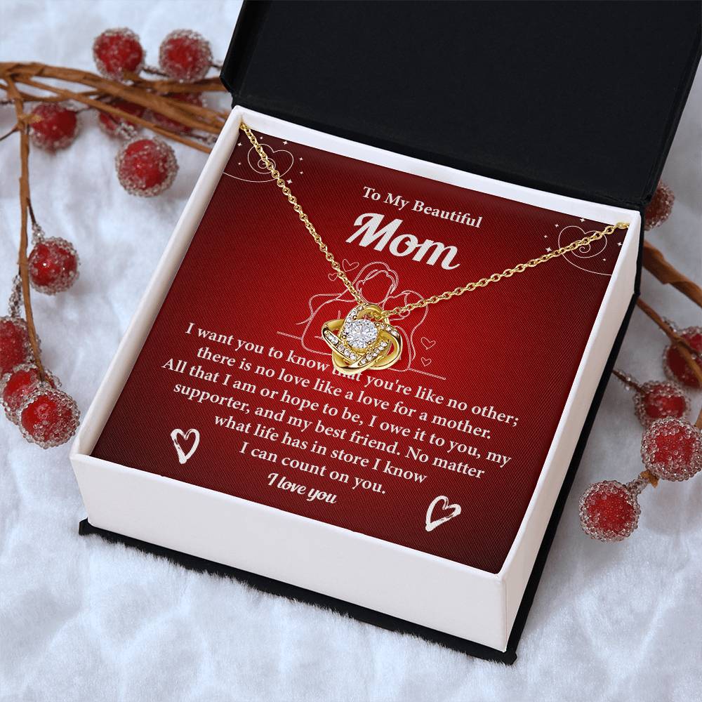 Mom Necklace Gift from Daughter with Gift Box