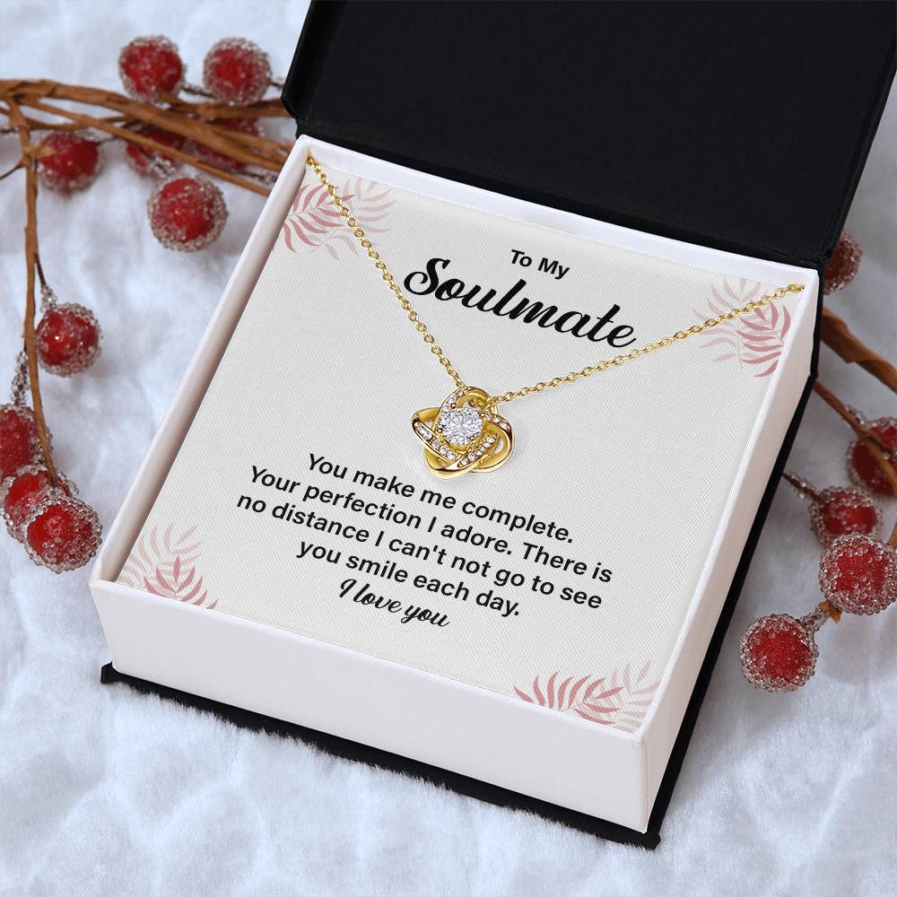 Soulmate Necklace Gift for Her with Love Note