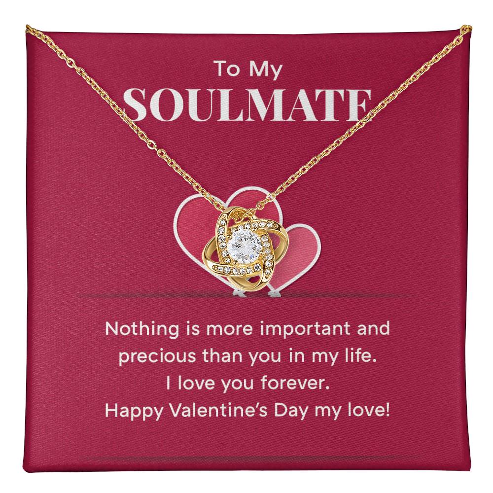 Soulmate Valentine's Necklace Gift with Gift Box
