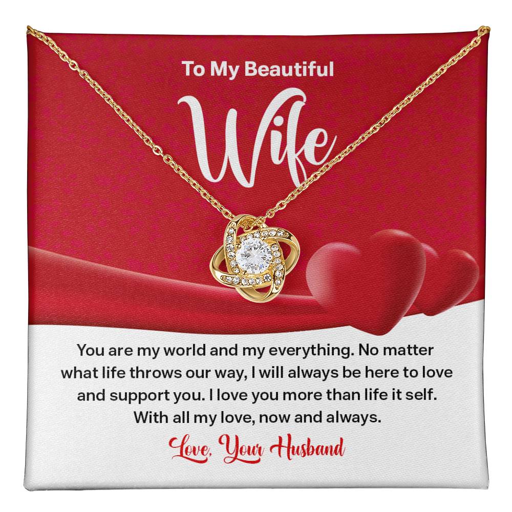 Wife Necklace Gift from Husband – Message Card Box