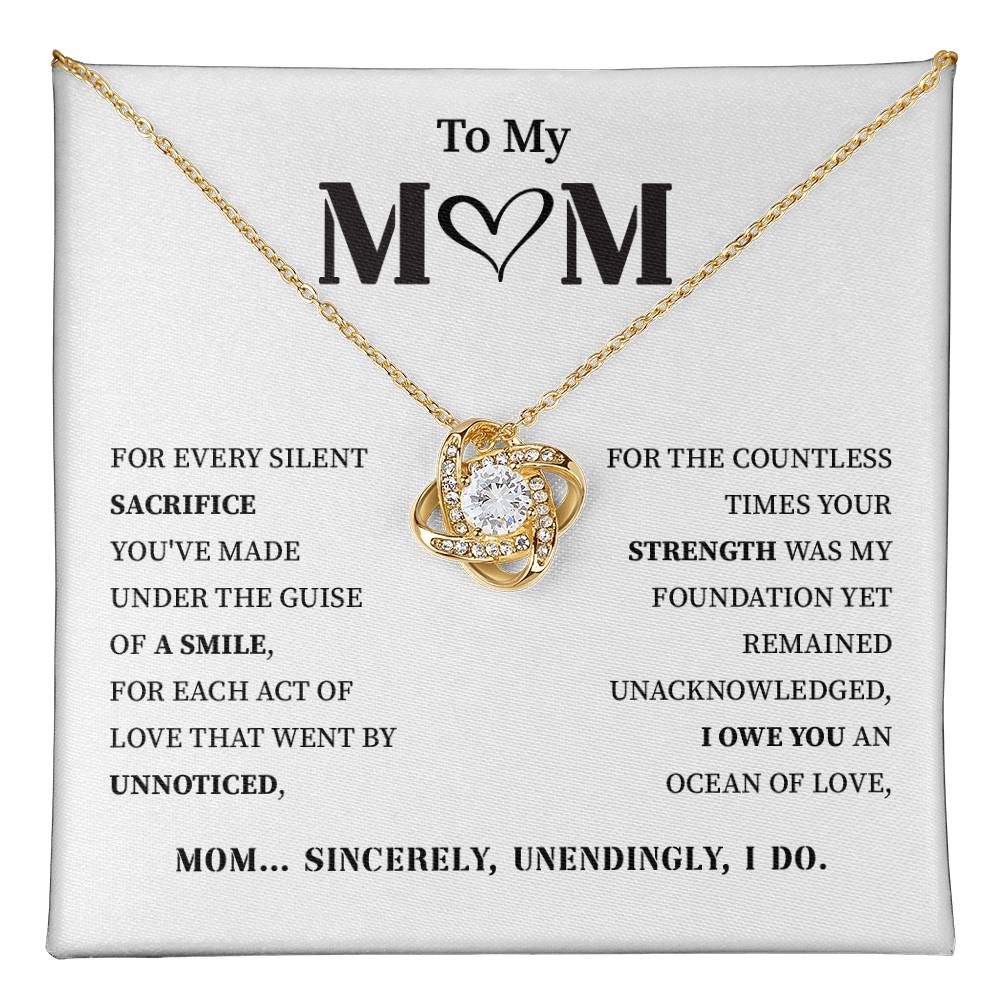Necklace Gift for Mom with Heartfelt Appreciation Note
