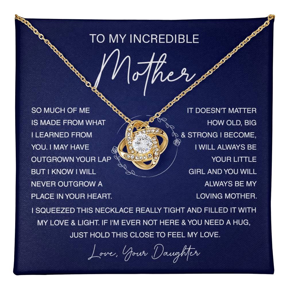 Mom Necklace Gift From Daughter With Loving Note & Box