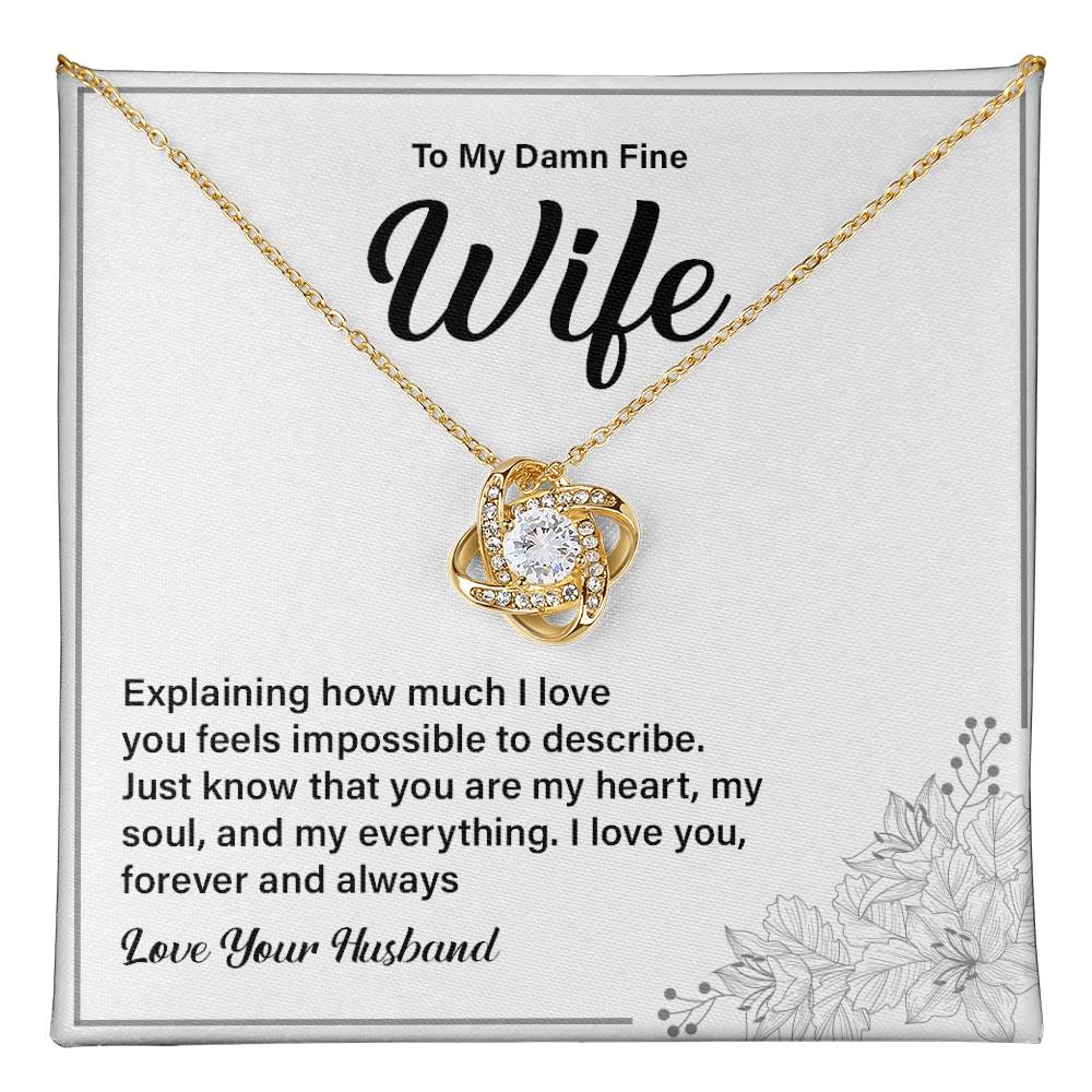 Wife Necklace Gift from Husband with Gift Card