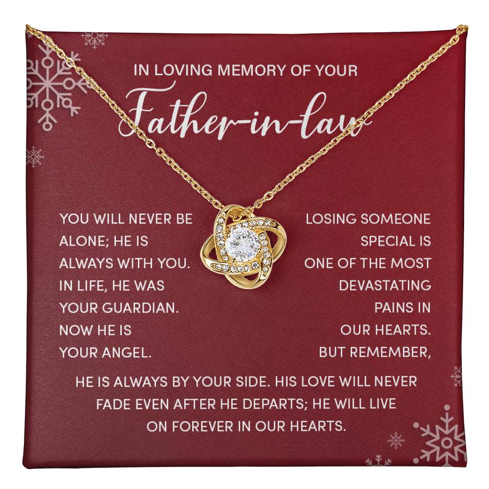 Christmas Memorial Necklace for Father-in-Law