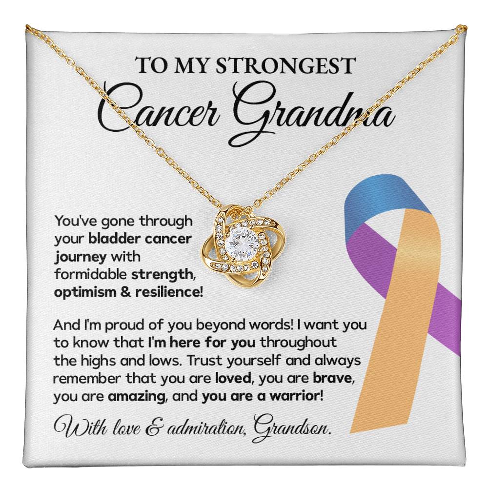 Bladder Cancer Grandma Gift from Grandson – Message Card