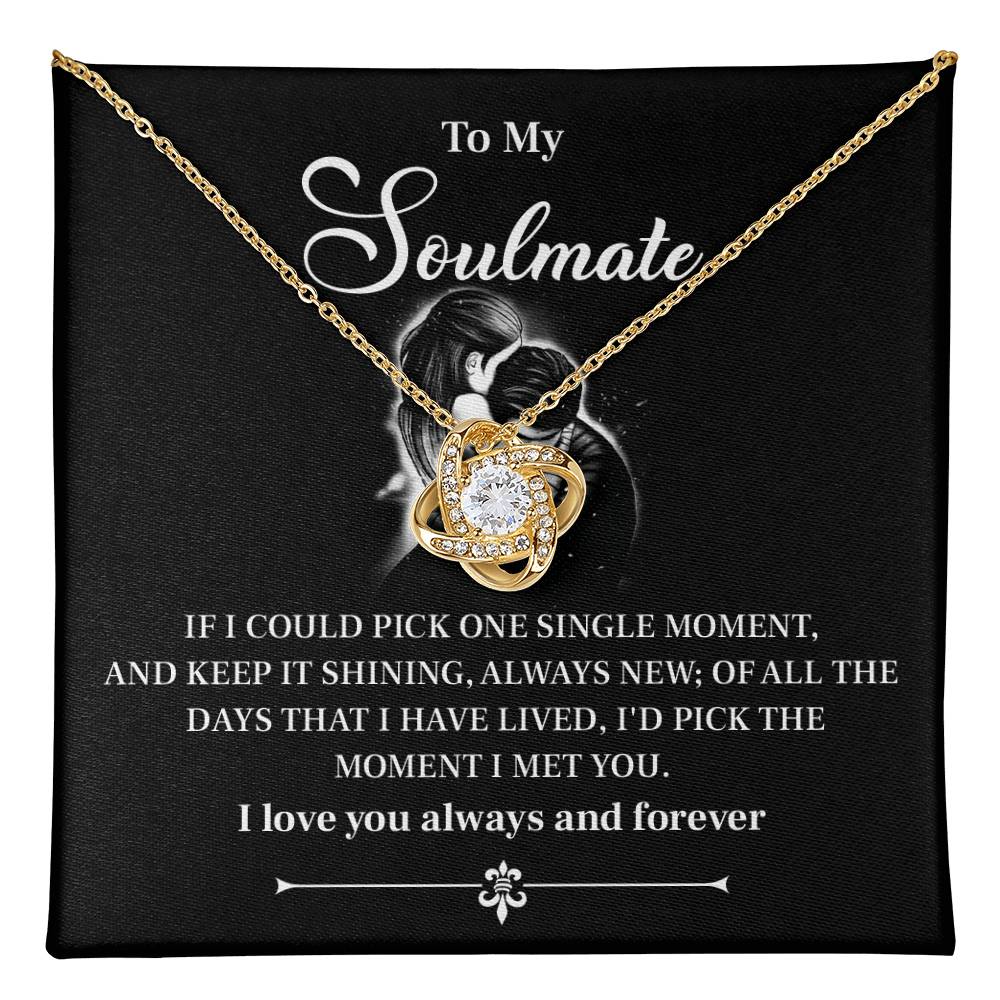 Soulmate Necklace Gift for Her – with Message Card