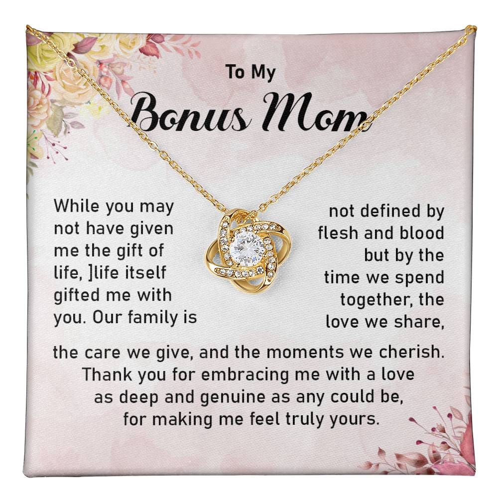 Bonus Mom Necklace Gift with Meaningful Message