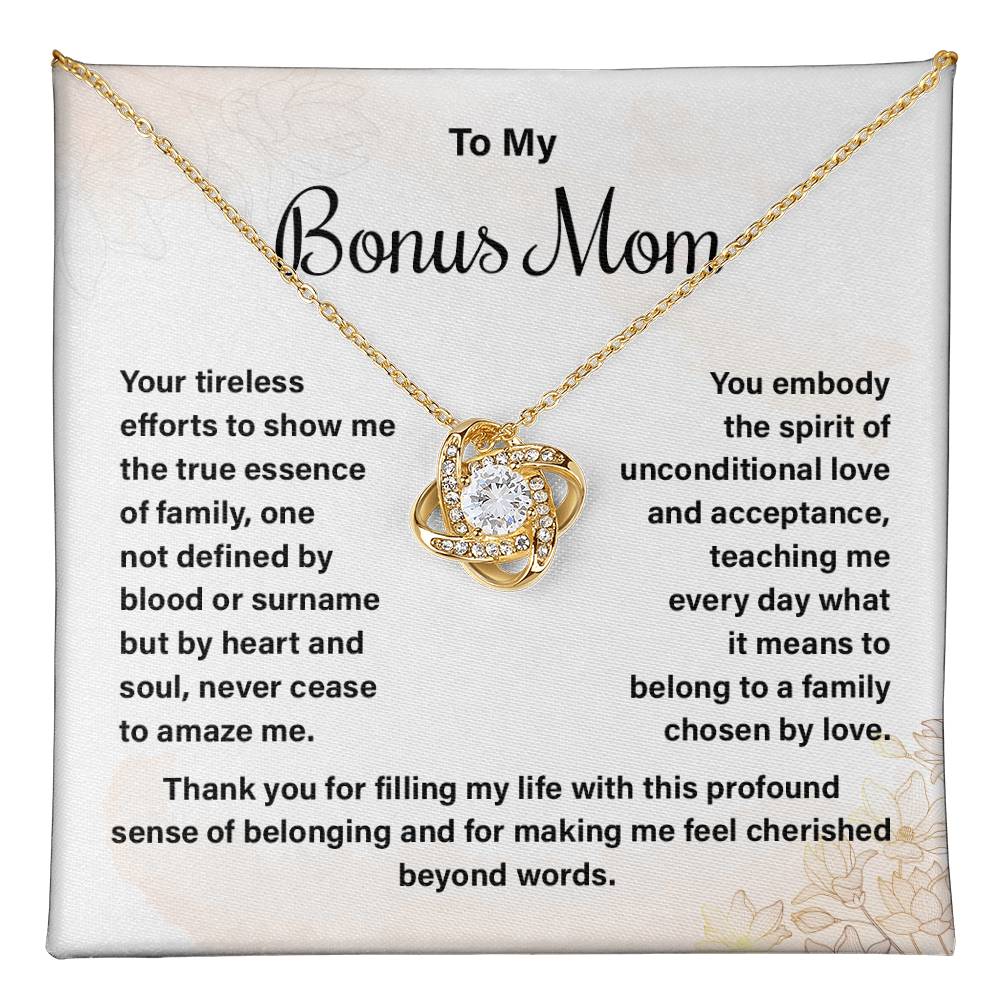 Bonus Mom Necklace from Daughter – Heartfelt Message Gift