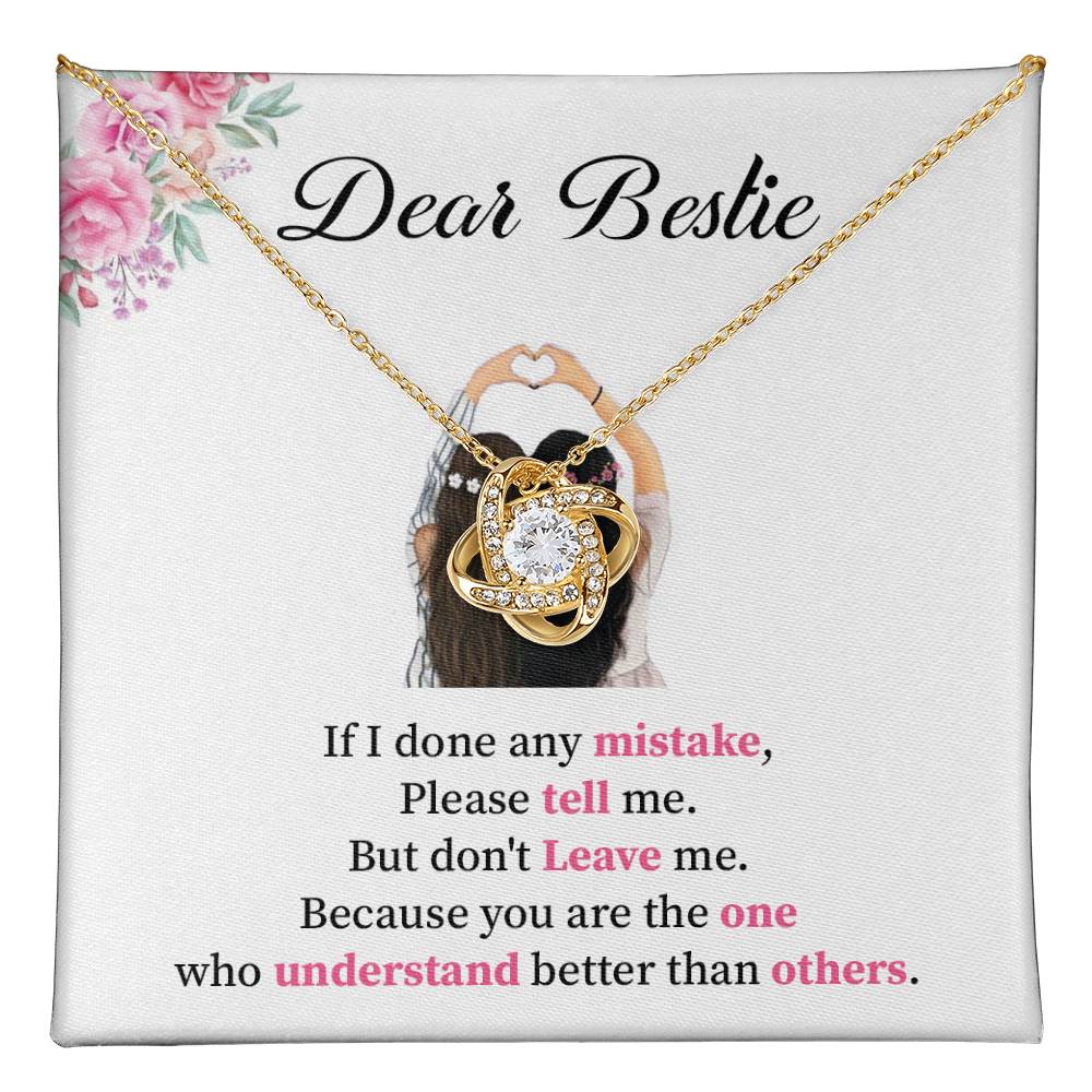 Bestie Necklace Gift with Apology Message Card