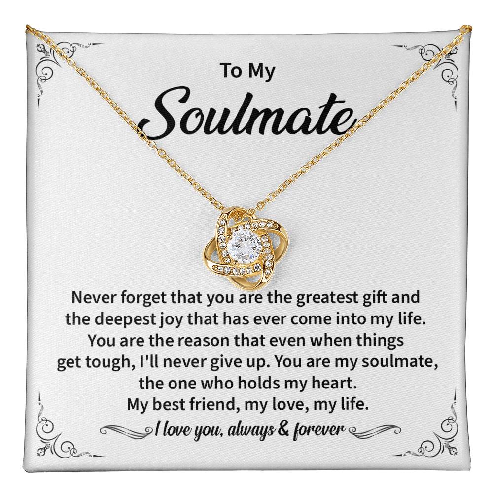 Soulmate Necklace Gift for Her with Message Card