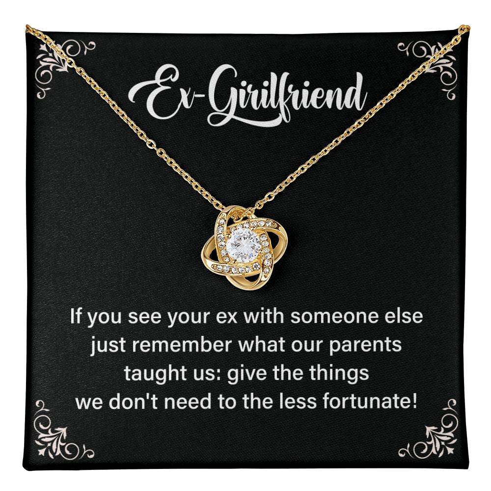 Funny Necklace Gift for Ex-Girlfriend with Card Box