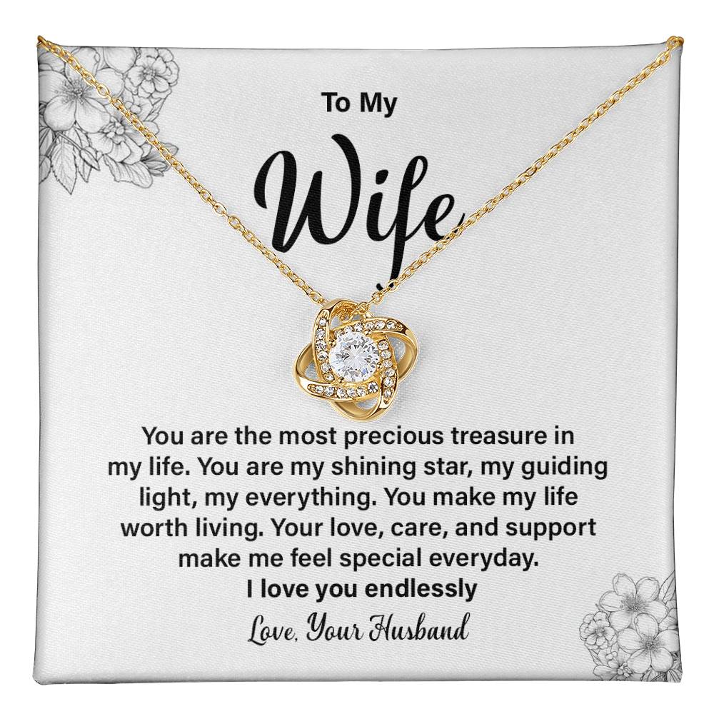 Wife Necklace Gift from Husband with Gift Card