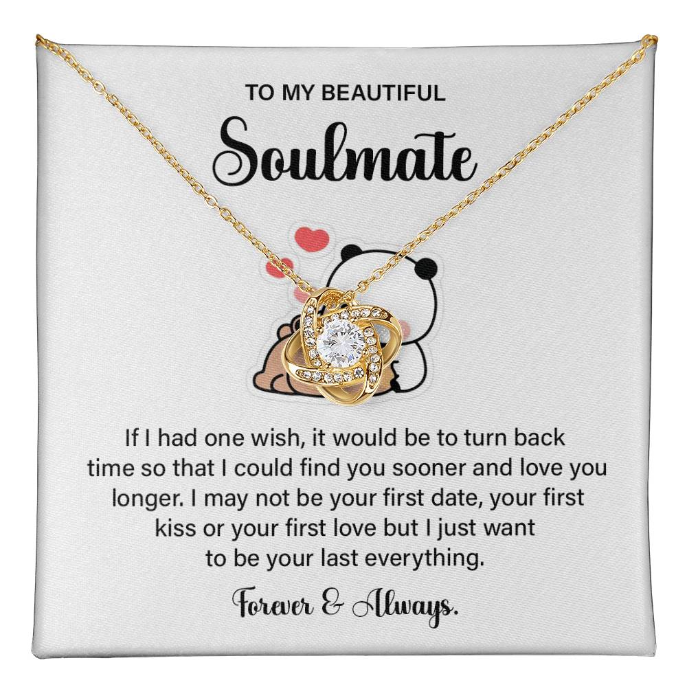 Soulmate Gift Necklace for Her – with Message Card