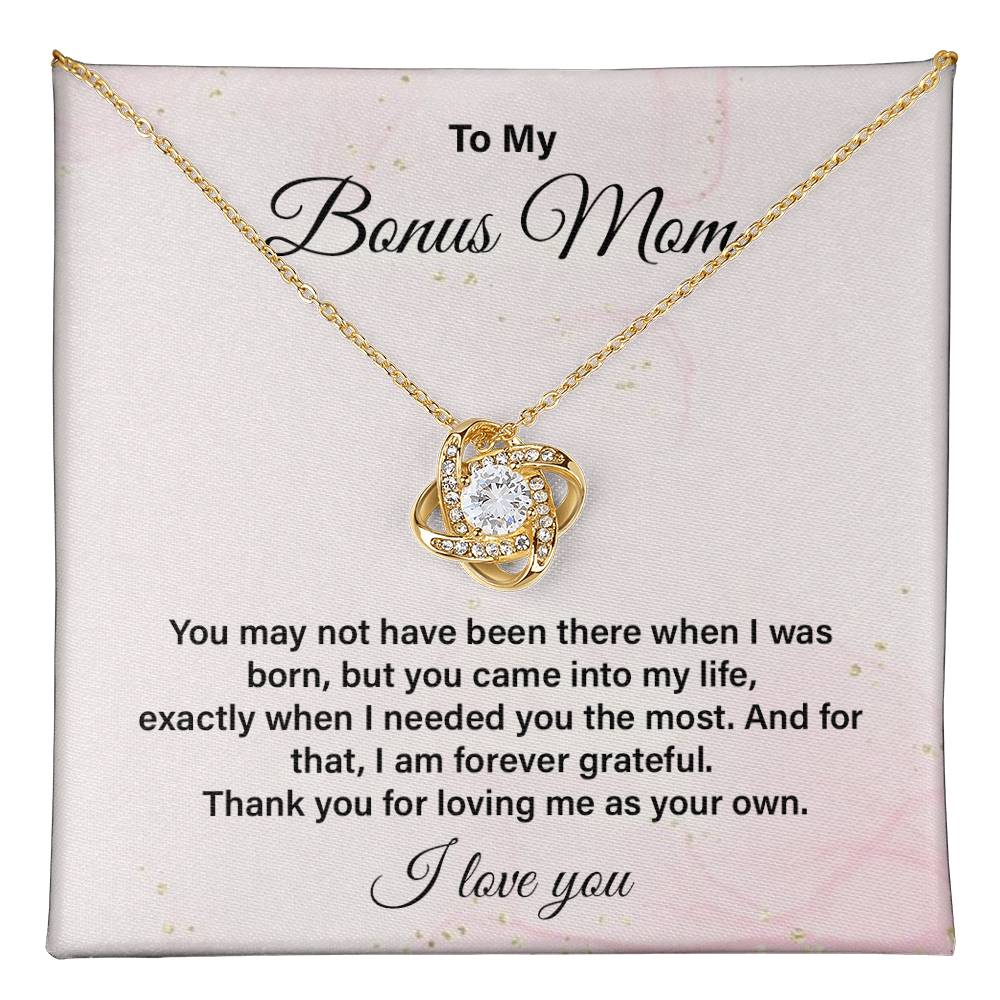 Bonus Mom Necklace Gift from Stepchild with Message